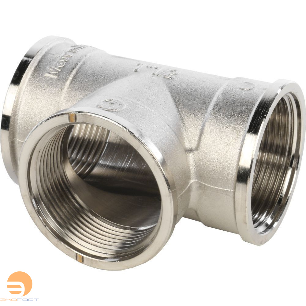 Тройник ВР 11/4" (никель) Stout