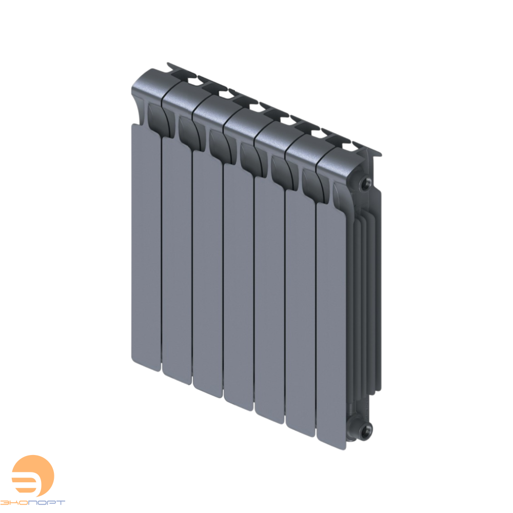 Радиатор биметаллический Monolit Ventil 500/100  7 секции (MVR) нижнее справа Титан Rifar