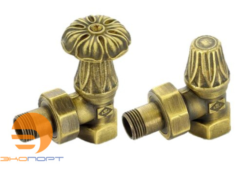 Комплект вентилей Artistic 3/4'F угловой (V67320MA+V67420MA), бронза Carlo Poletti
