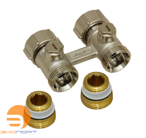 Узел нижнего подключения Exclusive Line D1/50 прямой, ВР1/2х3/4НР, с ниппелями 1/2"  Simplex