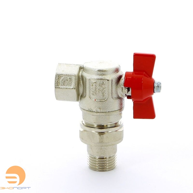 Кран угловой со сгоном НВ  1/2" бабочка IDEAL