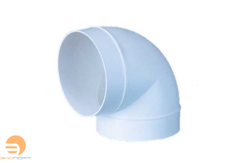 Колено алюм.окраш.белым DN80, угол 90° без радиуса (папа/мама) Conti