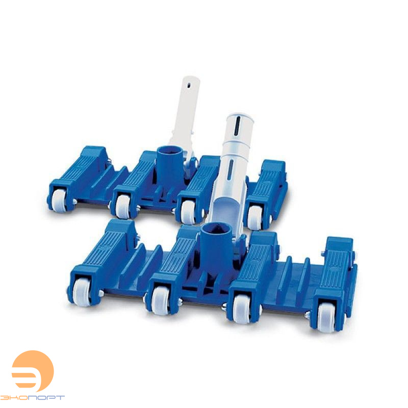 Щетка-насадка прямоугольная с колесиками,  крепление - зажим 