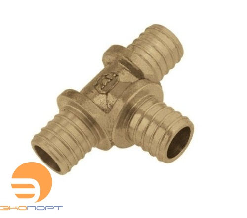 Тройник 18*2/18*2/14*2 Push латунь Push KAN-therm