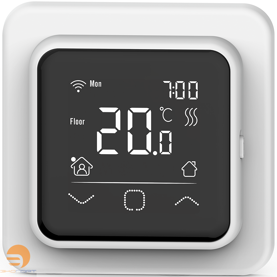 Терморегулятор IQ Thermostat SMART HEAT Wi-Fi программируемый, сенсорный, белый