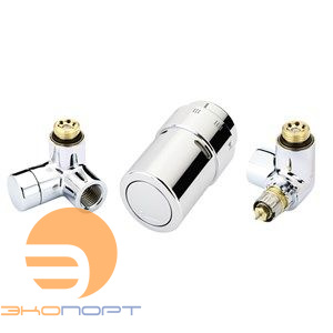 Комплект RAX, RA-URX, RLV-X хром правый (термоэлемент, клапан терморег. и запорный) 