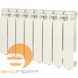 Радиатор алюминиевый STOUT Bravo 350 8 секций белый боковое подключение RAL9010