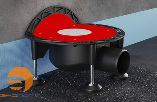 Комплект для монтажа дренажного канала TECElineo (подрезной) 400-1000мм, с мембраной, сатин, TECE