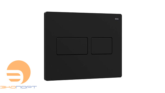 Панель двойного смыва Touch Lux (черный матовый / металл), RIVO