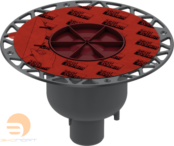 Сифон вертикальный DN 50 с фланцем (без монтажного элемента и решетки) TECEdrainpoint S 