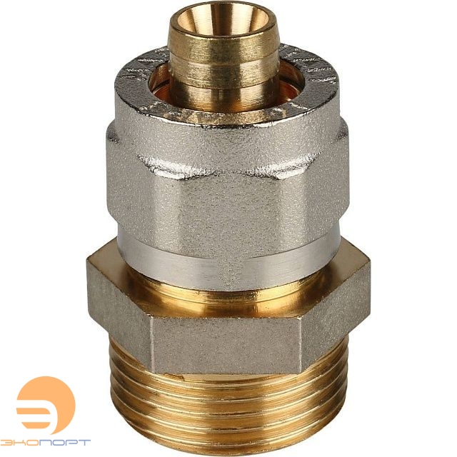 Муфта НР 16х3/4" латунь (обжим) Stout