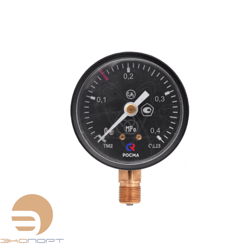 Манометр ТМ-210Р.00 (0..0,4 МПа), М12*1,5, 50мм, кл.т. 2,5,80С, C2H2 (ацетилен), радиальный