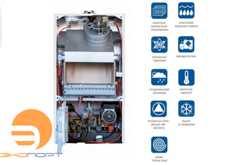 Котел газовый настенный ECO Four 1.24, 24 кВт одноконт., дымоход Ø120 BAXI
