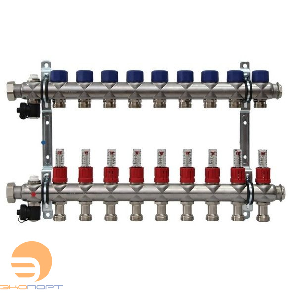 Коллектор с расходомерами на  9 выходов 3/4" евроконус  FRAENKISCHE