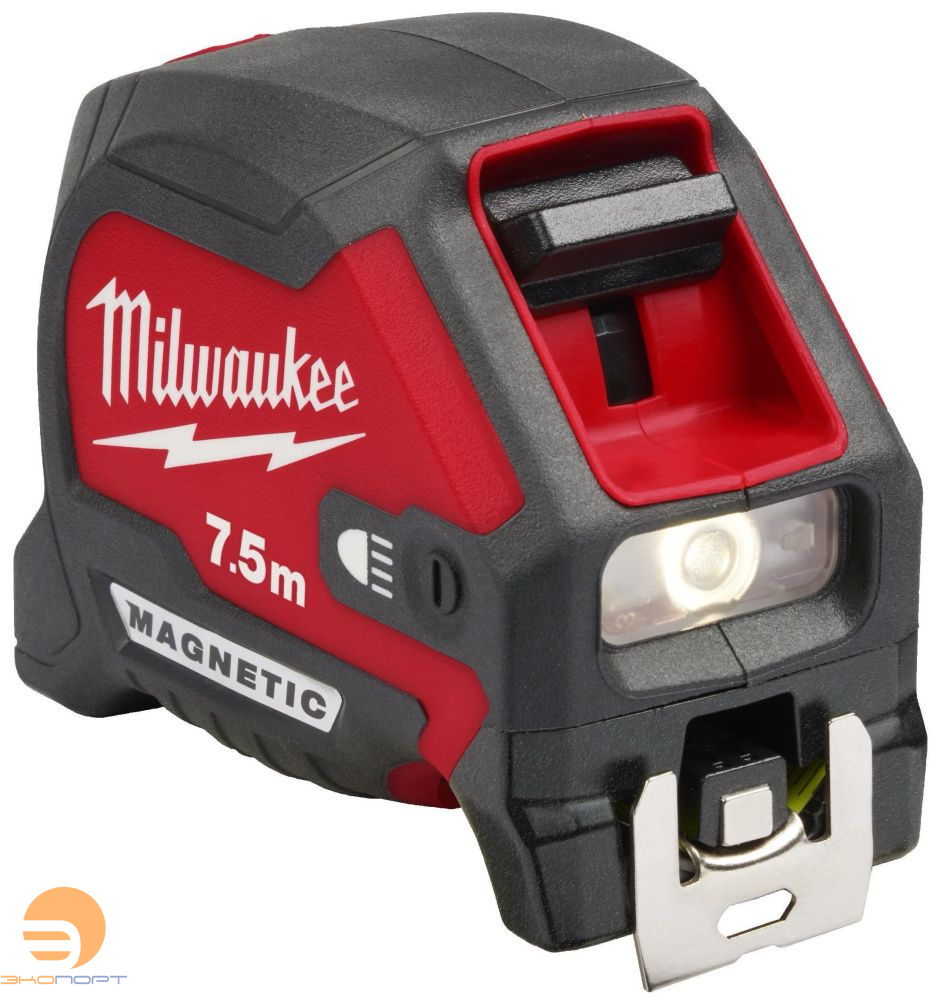 Рулетка PREMIUM магнитная GEN III 7,5м/ширина 30мм с LED подсветкой, Milwaukee