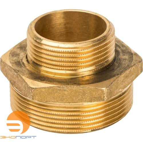 Ниппель НР-НР 2х1 1/4 (латунь) STOUT