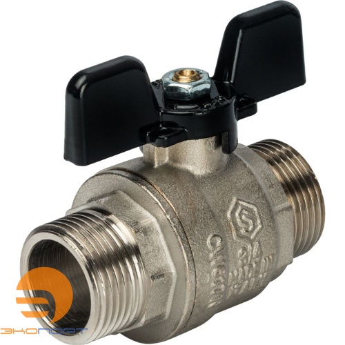 Кран шаровой полнопроходной  НН 3/4" (бабочка) STOUT