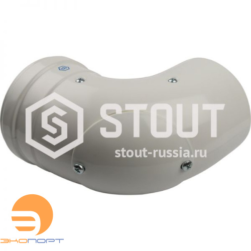 Угол конденсац. 90° DN60/100 м/п с инспекционным окном PP-FE STOUT