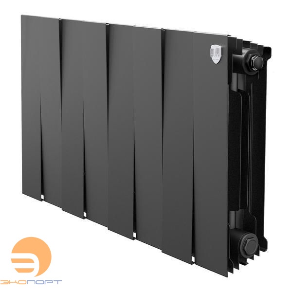 Радиатор биметаллический PianoForte Noir Sable 300/100   8 секций Royal Thermo