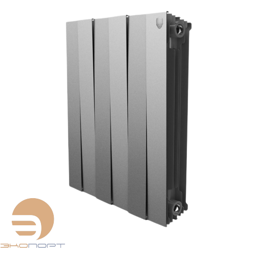 Радиатор биметаллическийм PianoForte Silver Satin 500/100  6 секций Royal Thermo