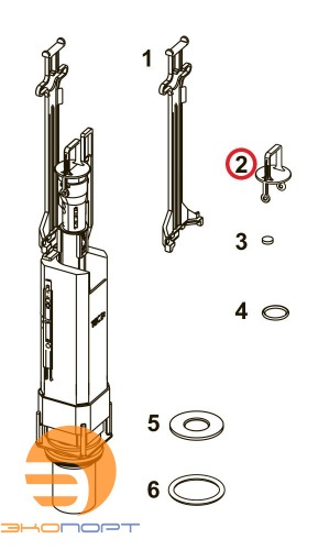 Сцепная петля, съемный элемент клапана, TECE
