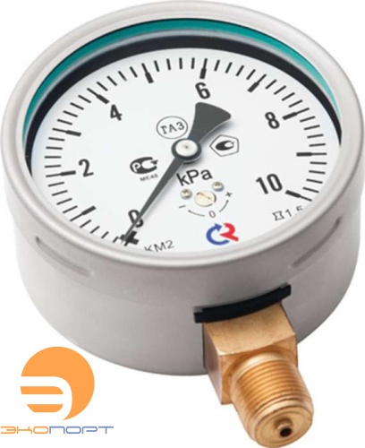 Напоромер КМ-22Р (0...10кПа) G1/2", 100мм, кл.т.1,5