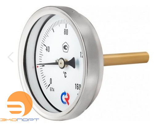 Термометр биметаллический БT-41.211, 80мм (0...+450C) G1/2", L64, кл.т.1,5, аксиальный