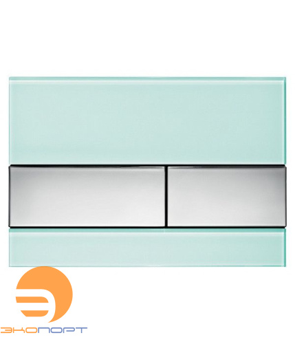 Клавиша TECEsquare, стекло мятный зеленый, клавиши хром глянцевый Клавиша TECEsquare, стекло мятный зеленый, клавиши хром глянцевый