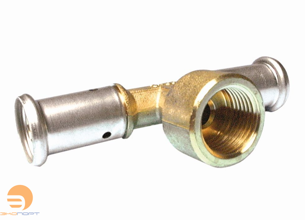 Тройник 20-1/2-20 латунь, пресс HENCO