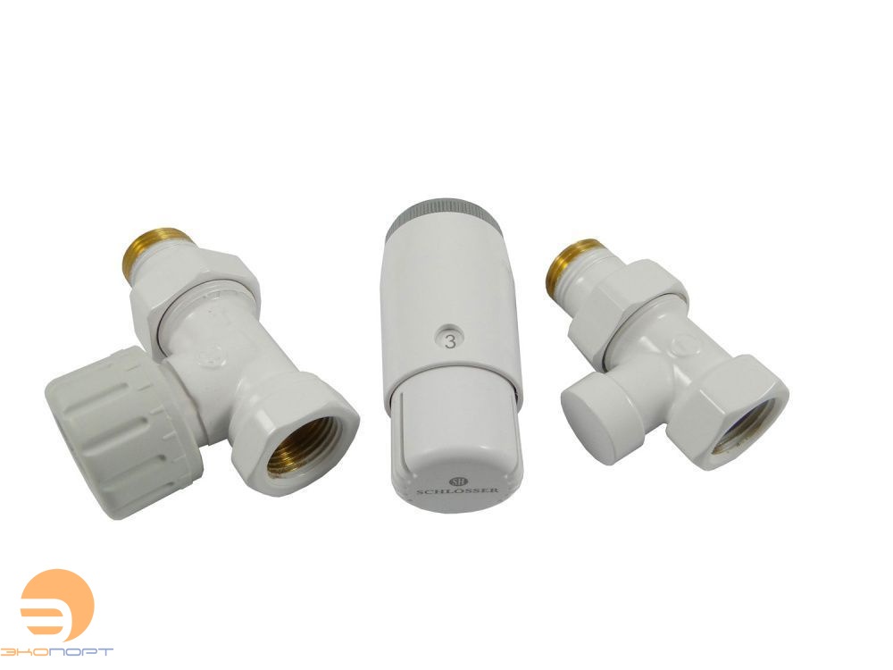 Комплект проходной БЕЛЫЙ DN15 GZ1/2 x GW1/2 с головкой MINI M30x1,5 Standard Mini Schlosser