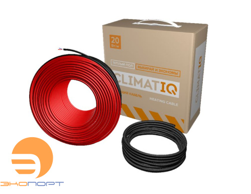 Кабель греющий CLIMATIQ CABLE (20 Вт/мп) 100 м  (13,3 м/кв, шаг укладки 13 см)