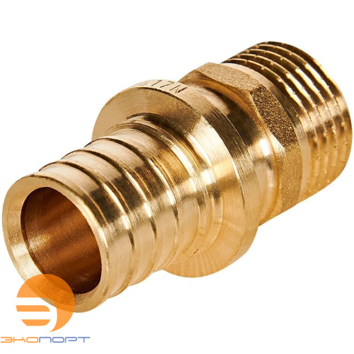 Муфта переходная 20х2.0-1/2 НР латунь Rommer