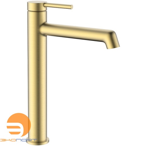 Смеситель для раковины R20 высокий, Сатин золотой, RAGLO 