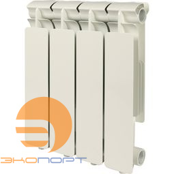 Радиатор алюминиевый STOUT Bravo 350 4 секции боковое подключение RAL9010