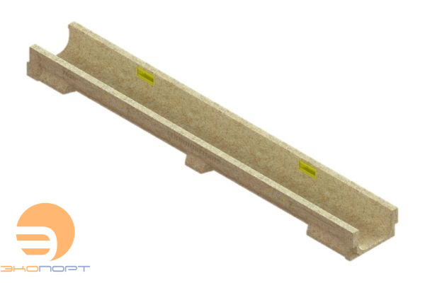 Лоток водоотводный CompoMax Basic ЛВ-10.14.08-П полимербетонный