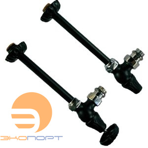 Комплект вентилей с трубками 1/2" угловой, Черный матовый, серия "Old Style" SR Rubinetterie