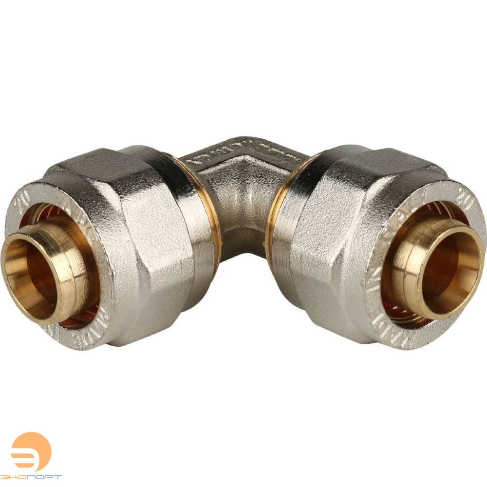 Угол 20 латунь (обжим) Stout