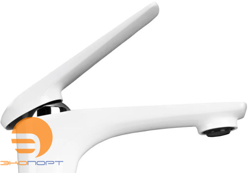 Смеситель для умывальника ALLEGRO, монолитный, хром/белый, LEMARK