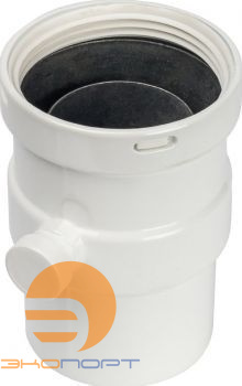 Элемент дымохода вертикальный DN80 п/м с патрубком для отвода конденсата STOUT
