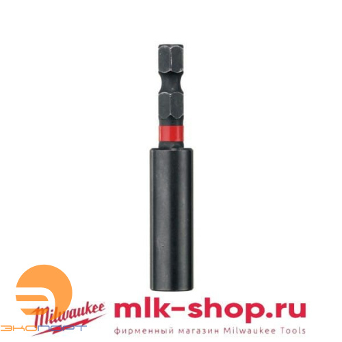 Держатель бит магнитный 1/4" HEX 60мм SHOCKWAVE, Milwaukee