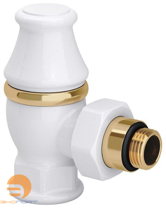 Вентиль 1/2"х3/4" нижний угловой, Белый, серия "Liberty"