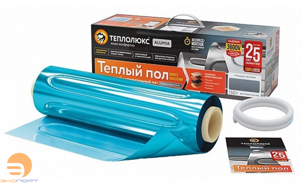 Мат нагревательный Alumia 300 Вт 2.0 кв.м Теплолюкс