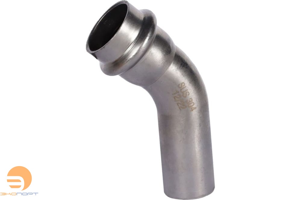 Отвод НВ 22х45* нерж. Rommer