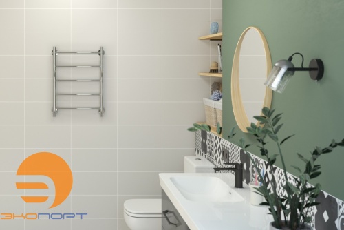 Полотенцесушитель водяной "Версия - Н2" 600х400 (5 перекл.) Г 18, нерж.сталь, Стилье