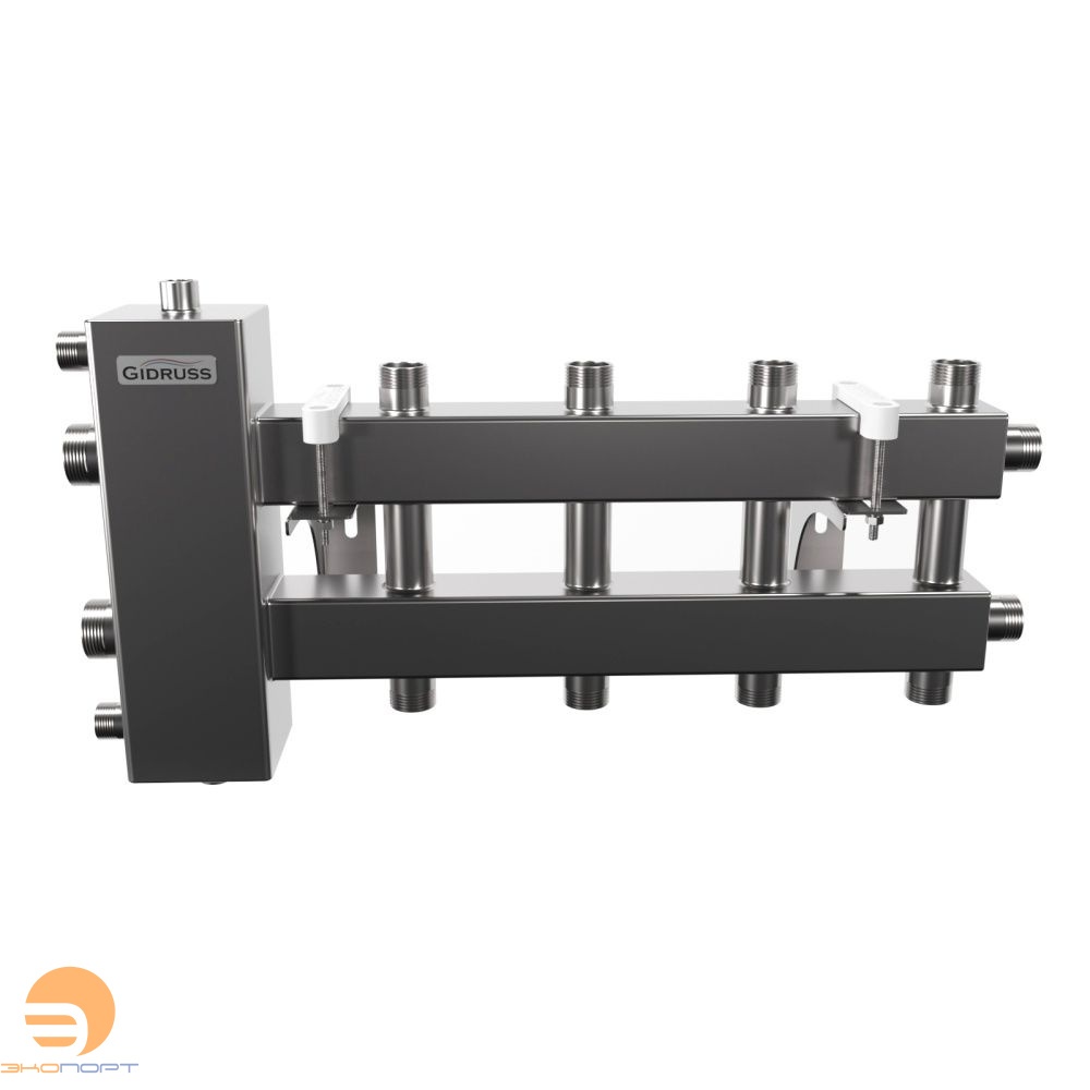 Балансировочный коллектор BMSS-100-5DU + монтажный комплект K.BM-100 GIDRUSS