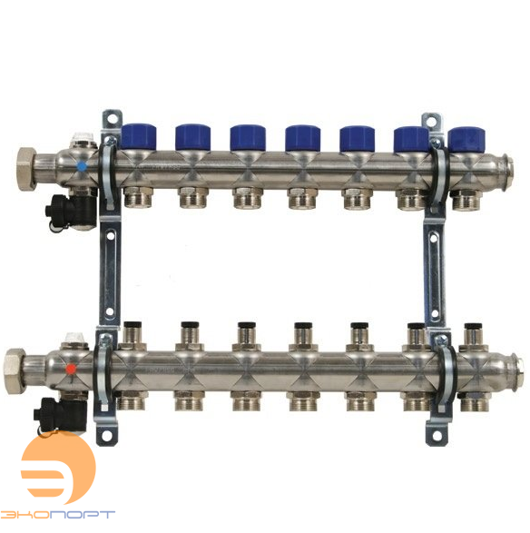 Коллектор с вент. вставками на  7 выходов 3/4" евроконус   FRAENKISCHE