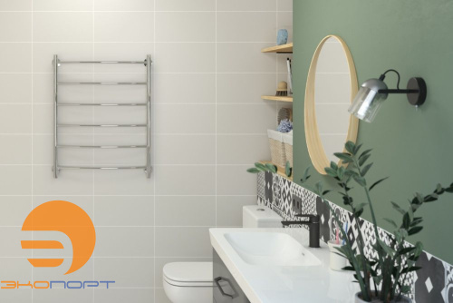 Полотенцесушитель "Версия - Н2" 800х600 (6 перекладин) Г 18, нержавеющая сталь, полировка, Стилье