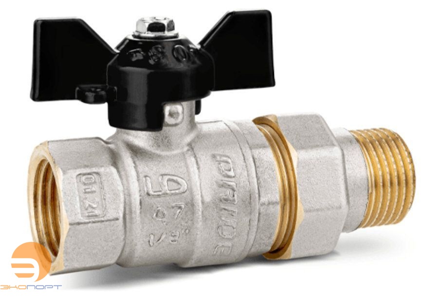 Кран со сгоном НВ  1/2" бабочка LD