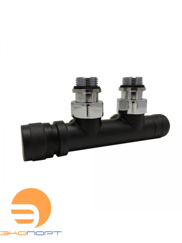 Узел нижнего подключения угловой 1/2"х3/4"Е Чёрный матовый (левый), SR Rubinetterie