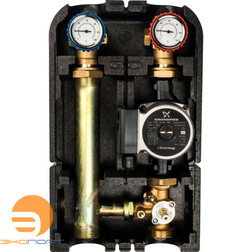 Насосно-смесительный узел 1" с насосм Grundfos UPSO 25-65 STOUT